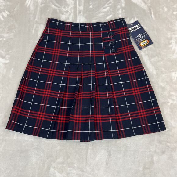 French Toast Dresses & Skirts - Y2K French Toast Skort Juniors 9 Red Blue Plaid Academia School University NWT